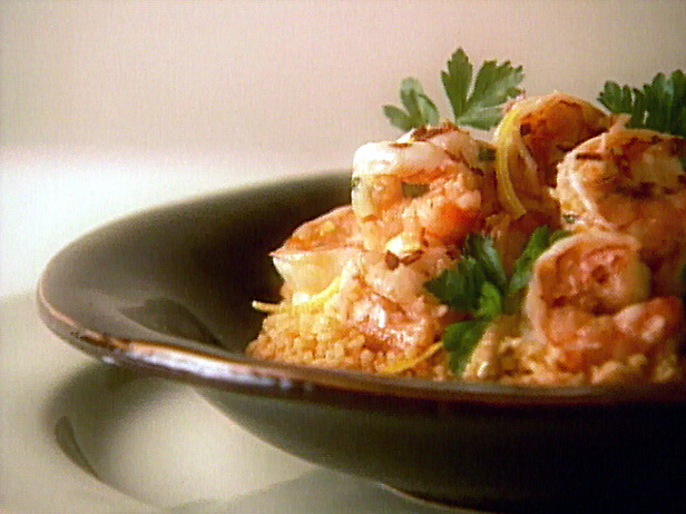 scampi on couscous
